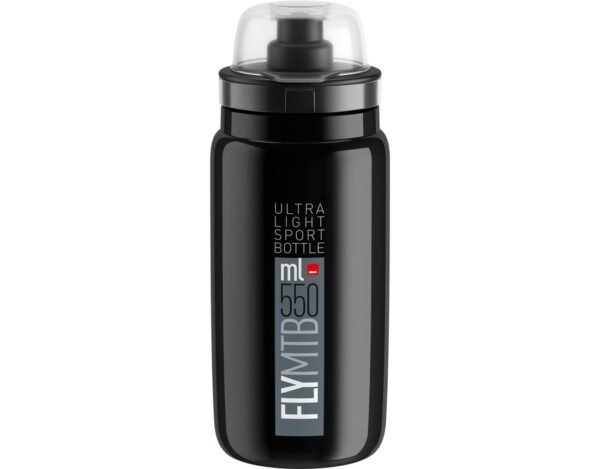 Botella Elite Fly 550ml Negro con Tapa