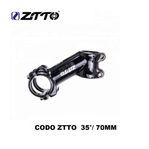 Potencia ZTTO Negativo 35° Aluminio Largo 70mm Black Gross