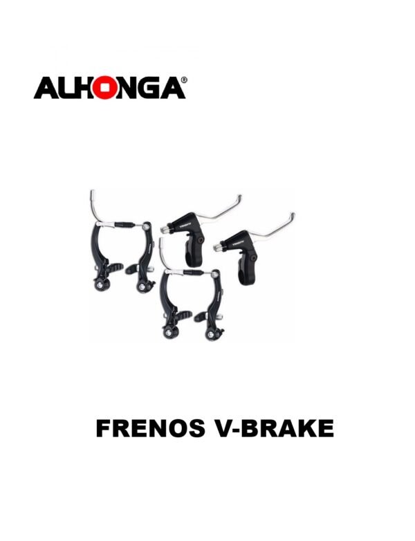 Set de Frenos MTB V-Brake Alhonga Taiwán Negro/Plateado
