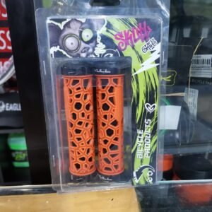 Grips Skull Goma Ajuste Mod. Araña Naranja
