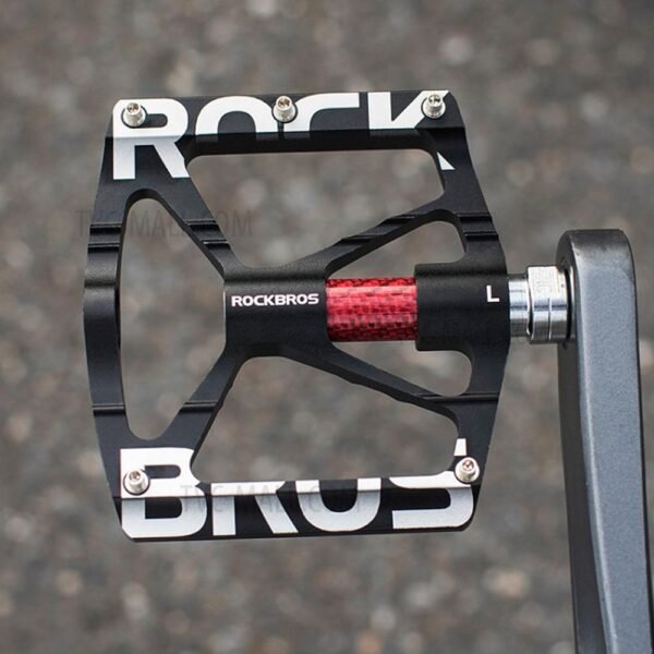 Pedal Flat Rockbros Aluminio/Carbono K307-BK Negro - Imagen 3