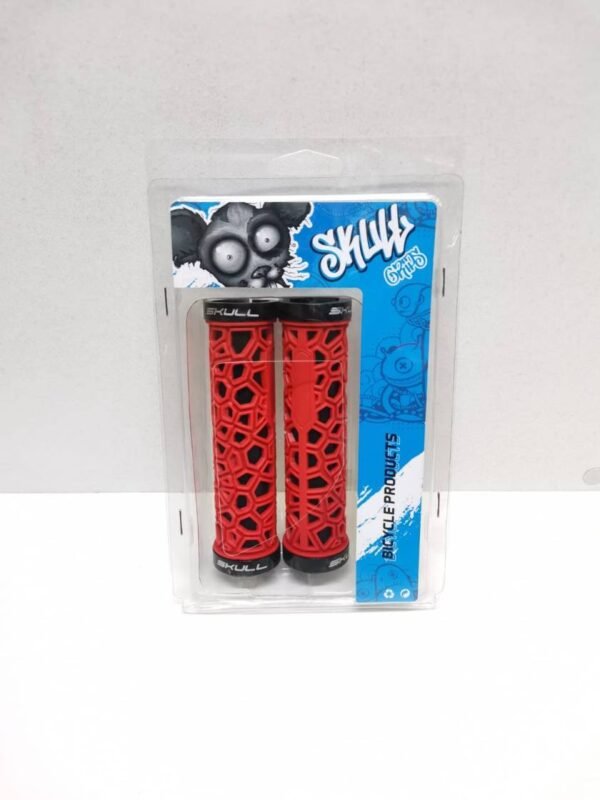 Grips Skull Goma Ajuste Mod. Araña Rojo