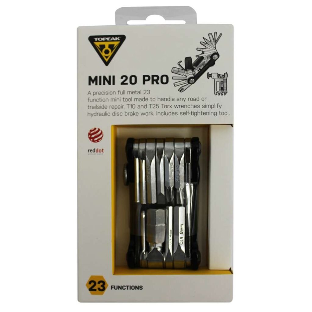 Outil Multi-fonctions Vélo Topeak Mini 20 Pro - 20 Outils En Alliage Forgé, Démontage Rapide