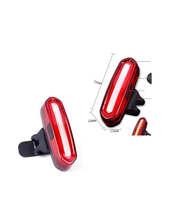 Luz Posterior Recargable 120 Lumens  LED COB USB Rojo/Azul