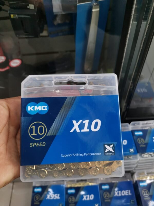 Cadena KMC X10V 116 Link Gold Original Taiwán - Imagen 2