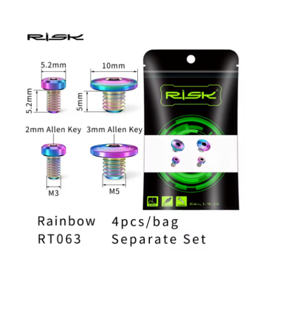 Kit de Titanio para Manetas de Frenos Hidráulicos Shimano Antiguo Tornasol RISK (4 Piezas) - Imagen 2