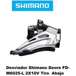 Desviador Shimano Deore FD-M6025-L 2X10V Top Pull en caja (abrazadera baja)