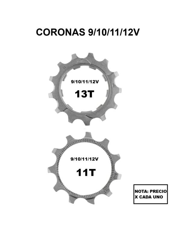 Coronas ZTTO Reemplazables para Piñones de (11 o 13 dientes) de 9/10/11/12V (precio x cada diente)