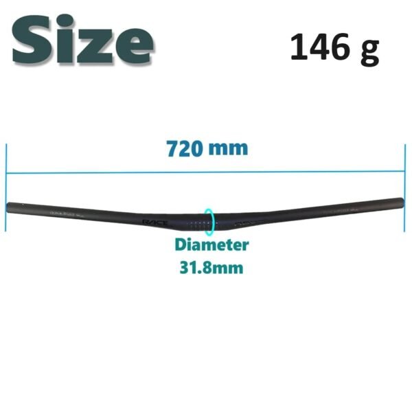 Manillar MTB Fibra de Carbono Logo Race Face 720mm Black Matte ( opcional)