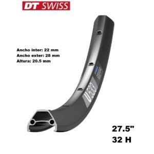 Aros DT SWISS MTB U 533 27.5″ 32H Hybrid Tubeles Ready (1 UND)