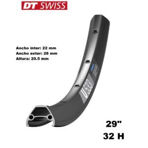 Aros DT SWISS MTB U 533 29″ 32H Hybrid Tubeles Ready (1 UND)