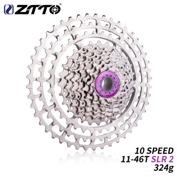 Piñon ZTTO UltraLight SLR2 CNC 10v 11-46T Plata HG