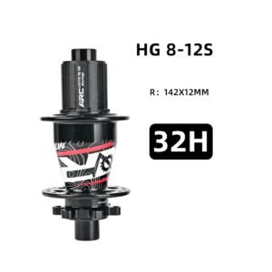 Maza Trasera ARC MT-039 12x142mm HG 32H Negro
