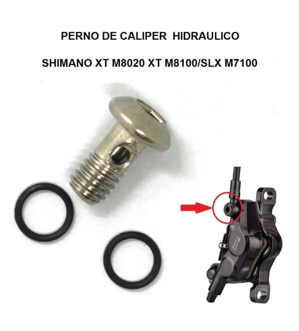 Perno de Freno Hidraulico de inserción para SHIMANO XT M8020, XT M8100, SLX M7100 ( 1 Und )