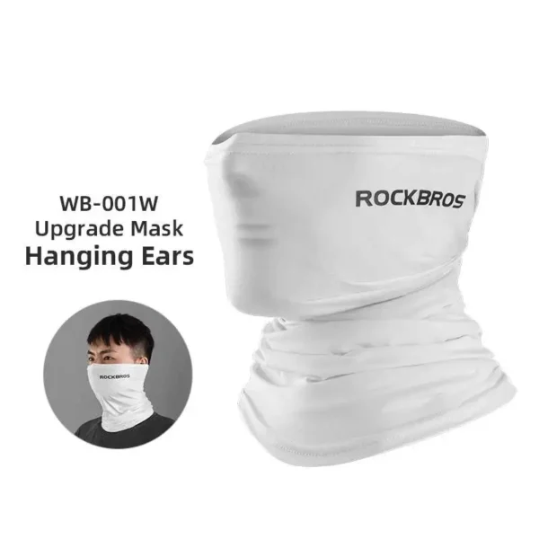 Bandana RockBros Ciclismo Licra WB-001 Blanco - Imagen 2