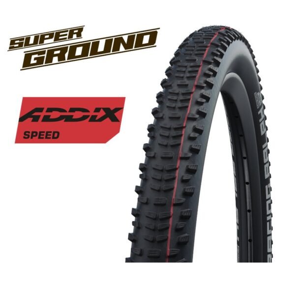 LLanta Schwalbe Racing Ralph 27.5×2.25″ Super Ground ADDIX SpeedGrip EVO SnakeSkin TLE (Posterior)