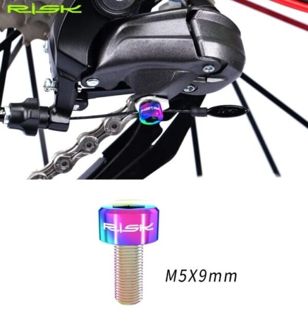 Tornillos Risk Titanio para Descarrilador Altus 8/9v M5x9mm