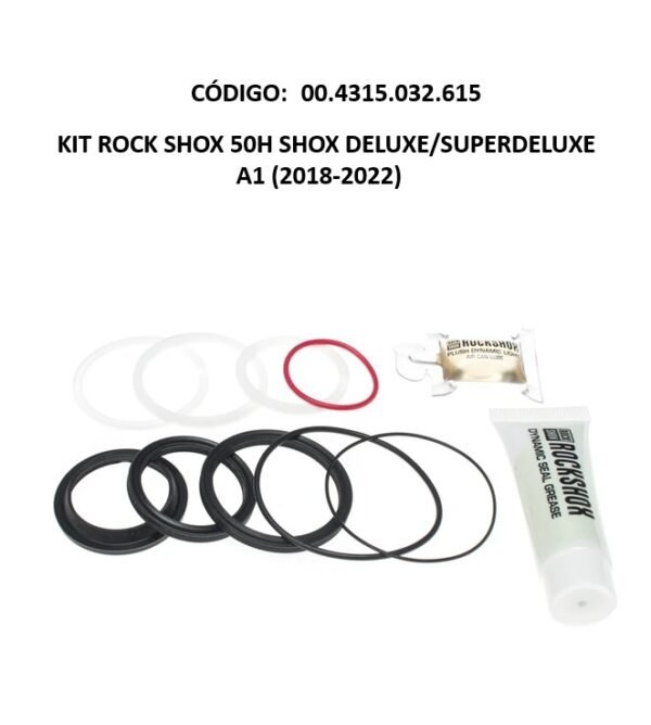 Kit de Servicio RockShox 50H Shox Deluxe/SuperDeluxe A1 (2018-2022) Codigo: 00.4315.032.615