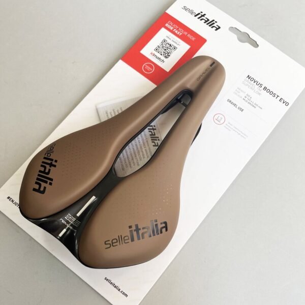 Sillín Selle Italia Novus Boost Evo Gravel TM – Superflow L (145×245 mm) 242 gr Mud Brown - Imagen 2