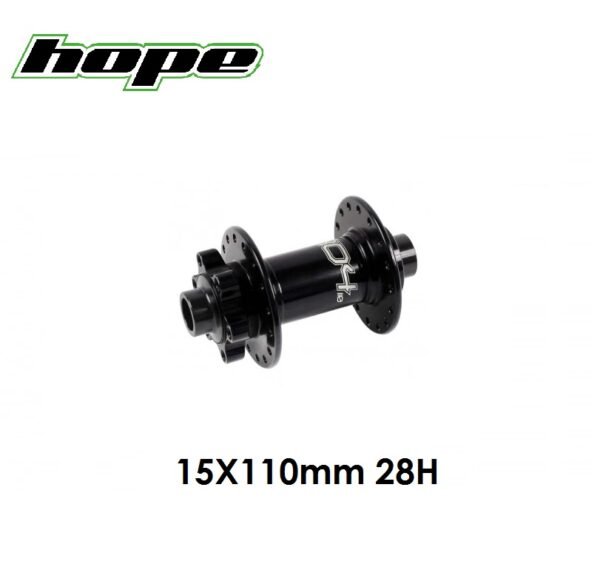 Maza Frontal HOPE PRO 4 Boost 15x110mm 28H 6 Huecos Black