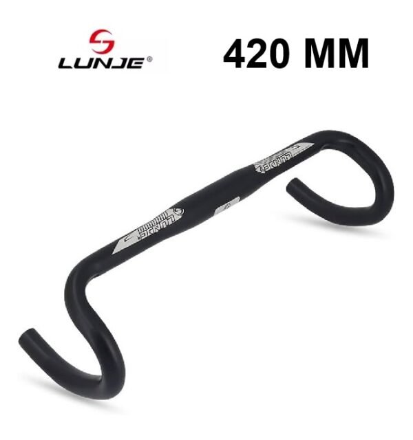 Manillar de Ruta Aluminio Lunje 420mm 31.8mm Black