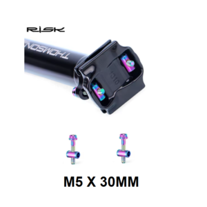 Tornillos de Titanio Risk M5X30 para Ajuste de Sillin de Carbono Tornasol (PAR)