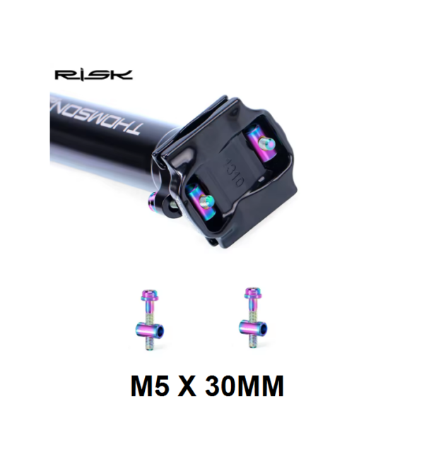 Tornillos de Titanio Risk M5X30 para Ajuste de Sillin de Carbono Tornasol (PAR)