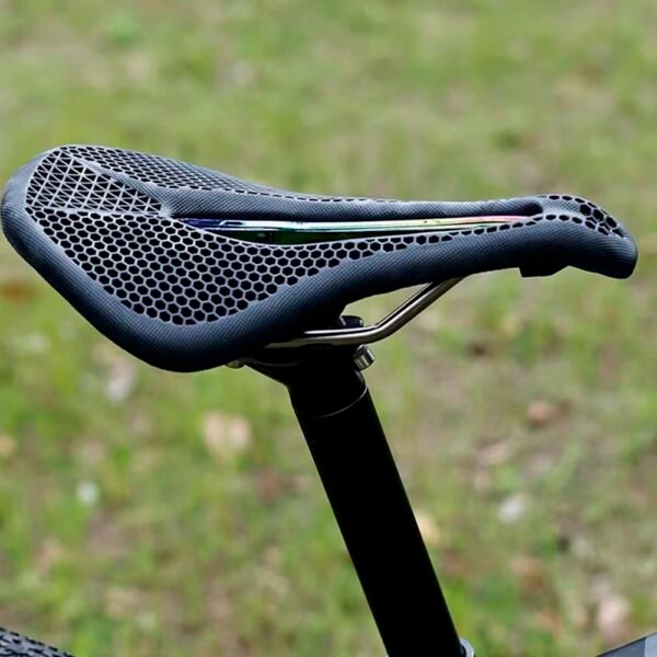 Asiento MTB 3D Nylon Silicona con Riel de Cromo Negro - Imagen 3