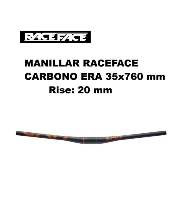Manillar Race Face ERA 35 Carbono MTB 760 mm | 20 mm | Naranja