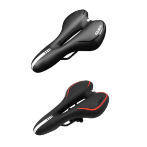 Asiento de Gel MTB Negro/Rojo Antiprostatico