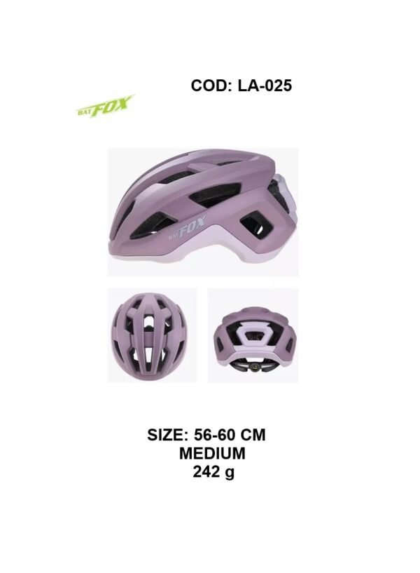 Casco MTB BATFOX LA-025 Diámetro 56-60 cm Medium Lila/Olivo