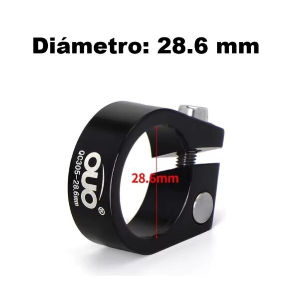 Ajuste de Tija OUO 28.6mm Tipo Allen (Color Negro) para Chasis de Fierro