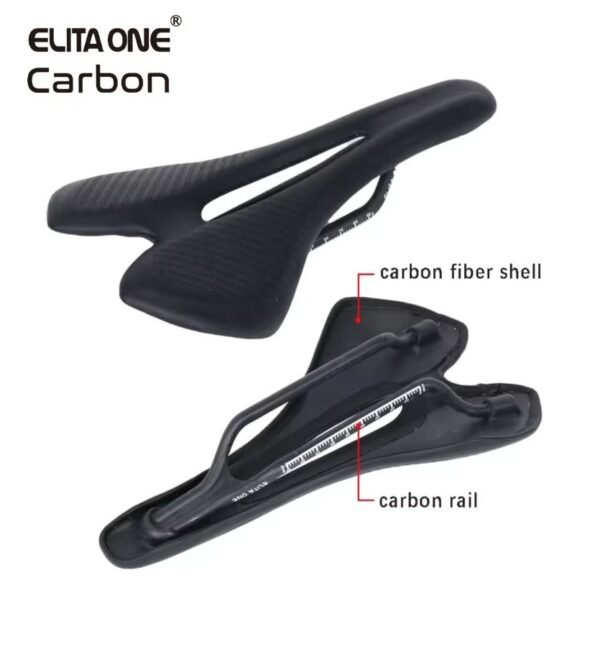 Sillín de Carbono Ruta/MTB Elita One Mod. San Marco Negro 143x270mm - Imagen 5
