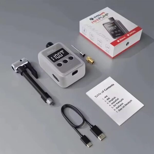 Mini inflador Eléctrico Cyclami HW-125 Black Portatil Carga USB 150 Psi 350 mAh - Imagen 2