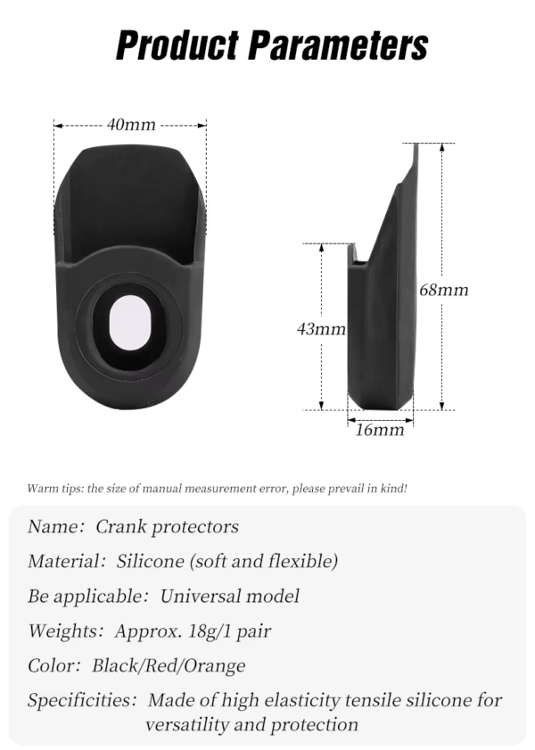 Protector de Biela Sram/Shimano Lebycle Negro (1 par) - Imagen 4