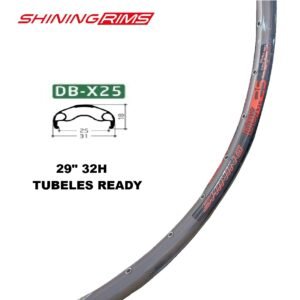 Aros Shining DB-X25 29″ 32H Tubeles Ready Presta Taiwan (Unidad)