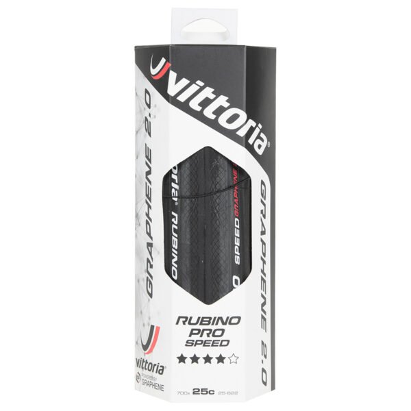 Cubierta Vittoria Rubino Pro Speed Graphene 2.0 700x25c Black (en caja) - Imagen 2