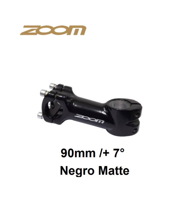 Potencia ZOOM Aluminio 90mm/+7° Black/White
