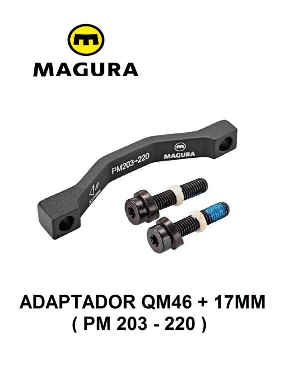 Adaptador de Disco Magura Post Mount QM46 + 17mm (PM 203-220) 37g (incl. tornillos)