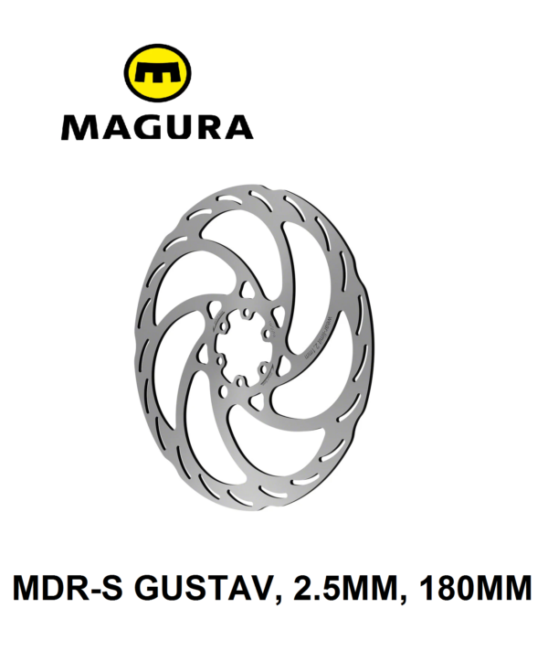 Disco Magura MDR-S Gustav 180 mm 6 Pernos (Espesor 2.5mm)