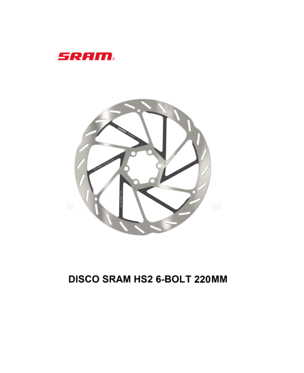 Disco de Freno Sram HS2 220mm de 6 tornillos (Grosor: 2mm) (00.5018.176.003)