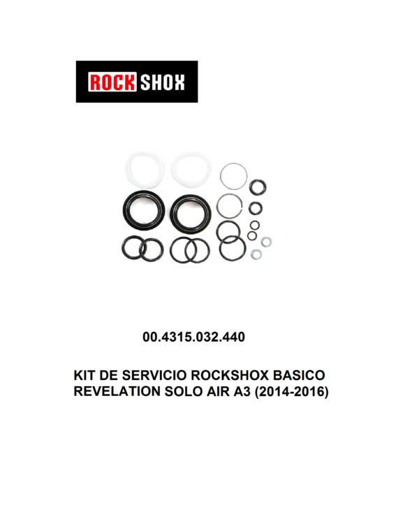 Kit de Retenes RockShox Basico para REVELATION SOLO AIR A3 (2014-2016) – 00.4315.032.440