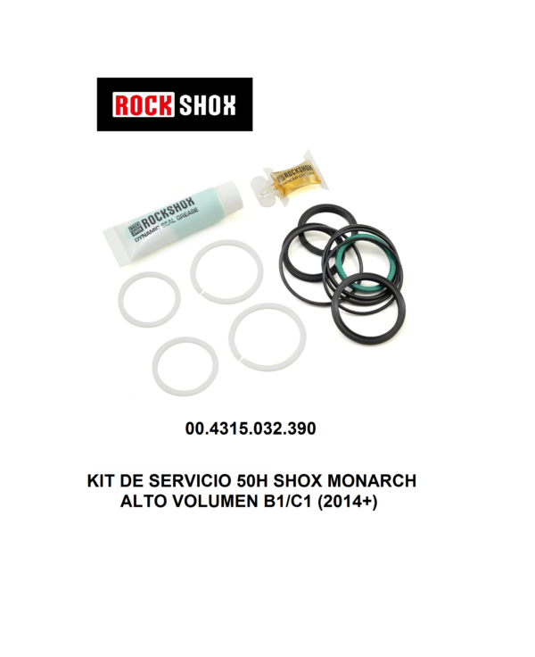 Kit de Retenes Rockshox Básico para Shox 50H Monarch Alto Volumen B1/C1 B1 (2014+) – 00.4315.032.390
