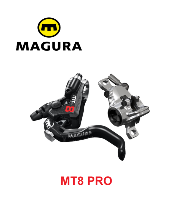 Set de Frenos Magura MT8 PRO, palanca de 1 dedo HC-Aluminio, 2 pistones (1 Par)