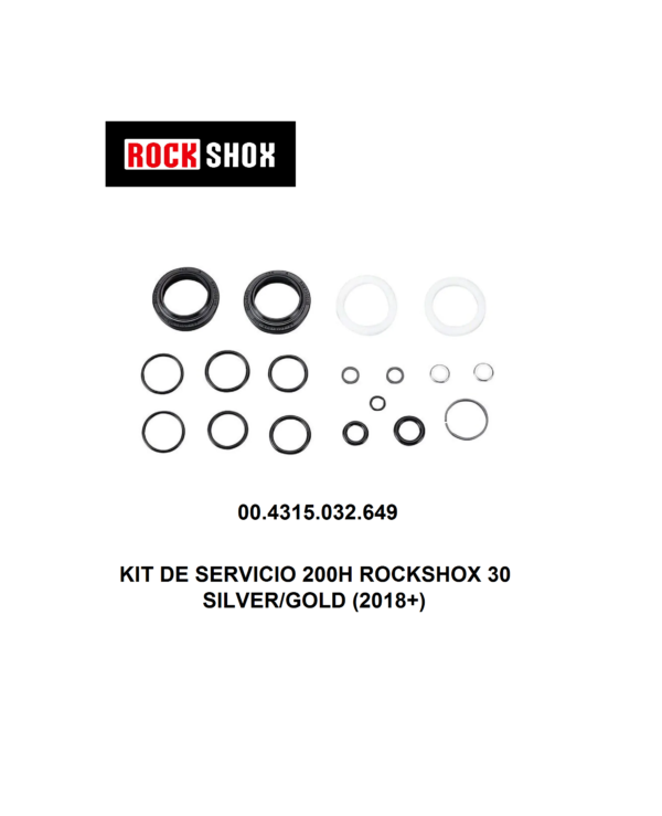 Kit de Retenes RockShox 200H para Suspension 30 SILVER/GOLD A1 (2018+) – 00.4315.032.649