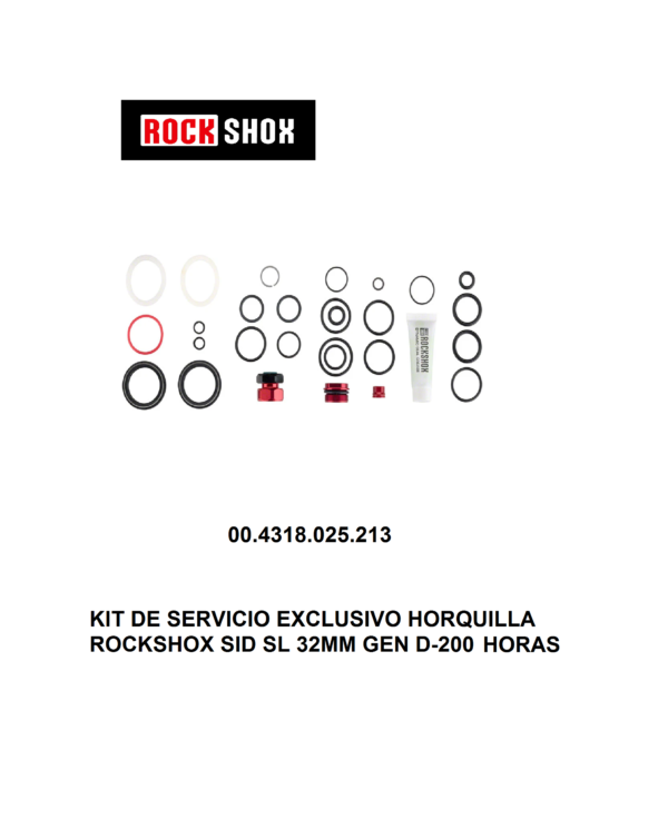 Kit de Retenes Exclusivo RockShox 200H para SID SL 32MM Base/ Select/ Select+/ Ultimate GEN-D (2024+) – 00.4318.025.213