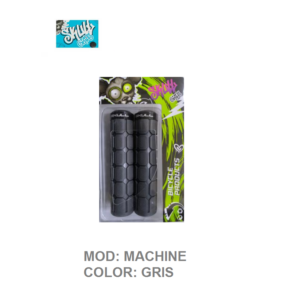 Grips Skull Goma Mod. Machine Cuadros Gris