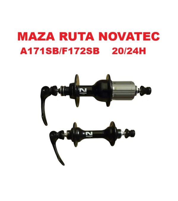 Juego de Mazas de Ruta Novatec Ultralight A171/F172SB 20/24H Qr Black