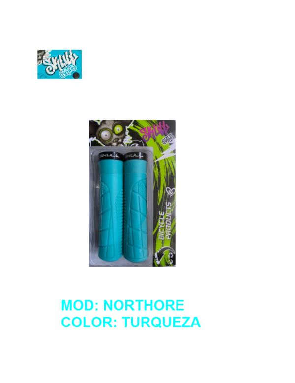 Grips Skull Goma Mod. Northore Turqueza