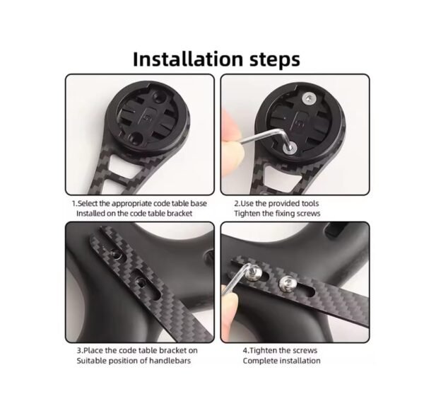 Soporte de Garmin MOTSUV Montaje de Timón Integrado de Ruta o MTB (Negro) - Imagen 5
